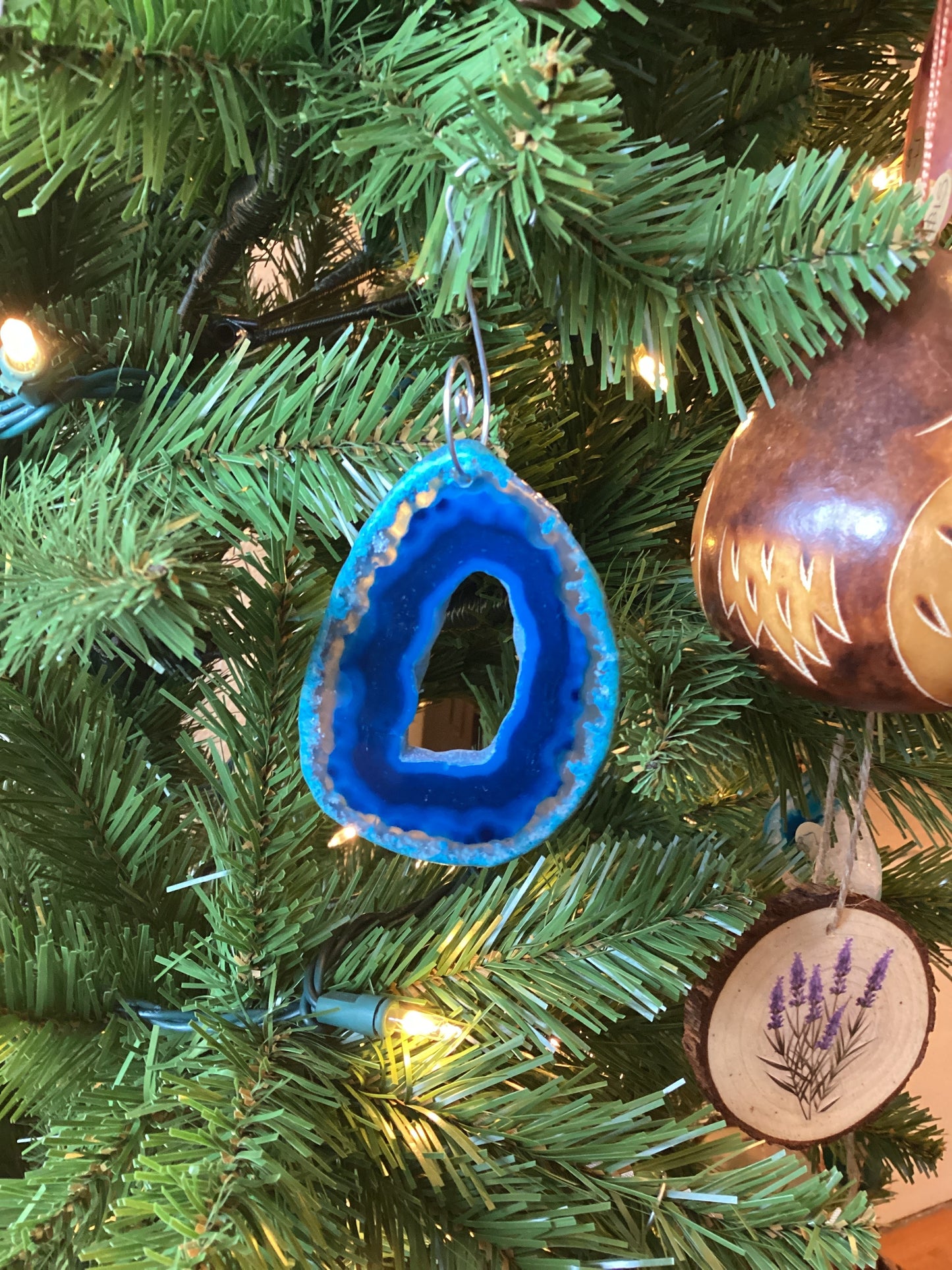 Large Slice Agate Ornament