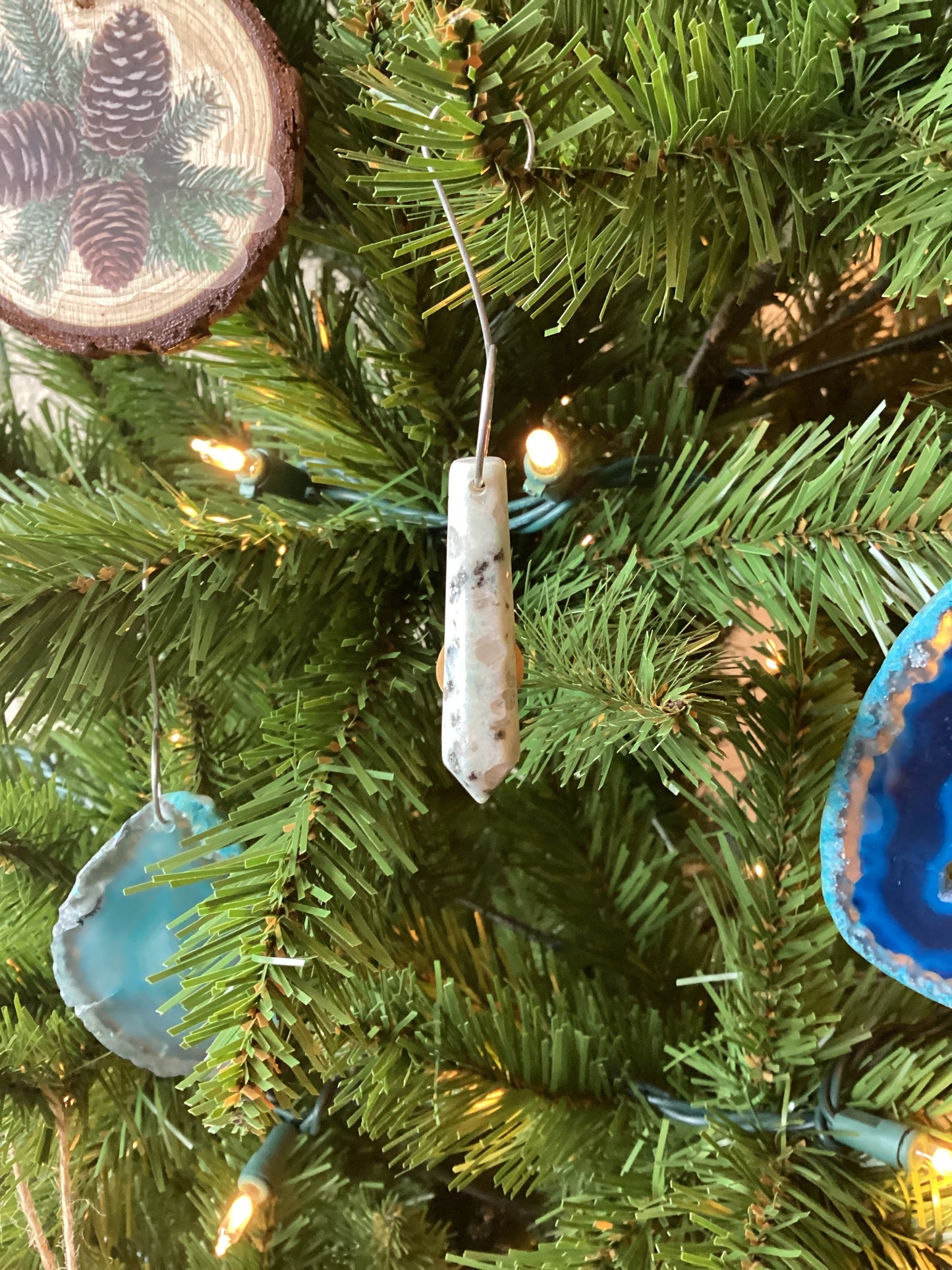 Small Teardrop Agate Ornament