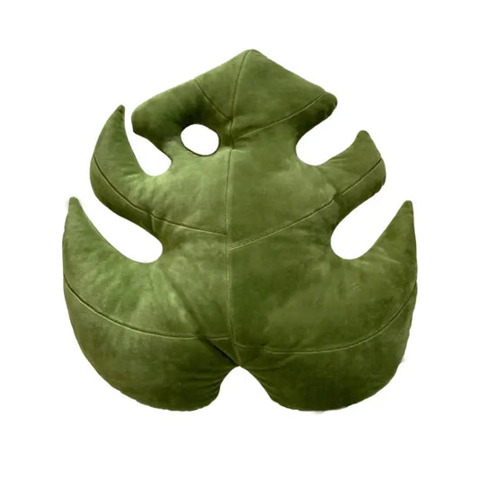 Monstera Deliciosa Leaf Pillow - Mossy Earth